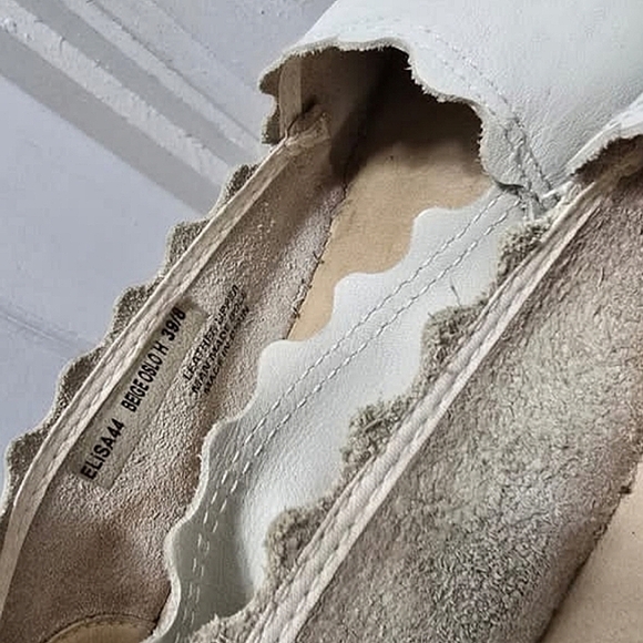 Macarena Beige Slip on Leather Espadrilles Size 8🌴 - Picture 6 of 8